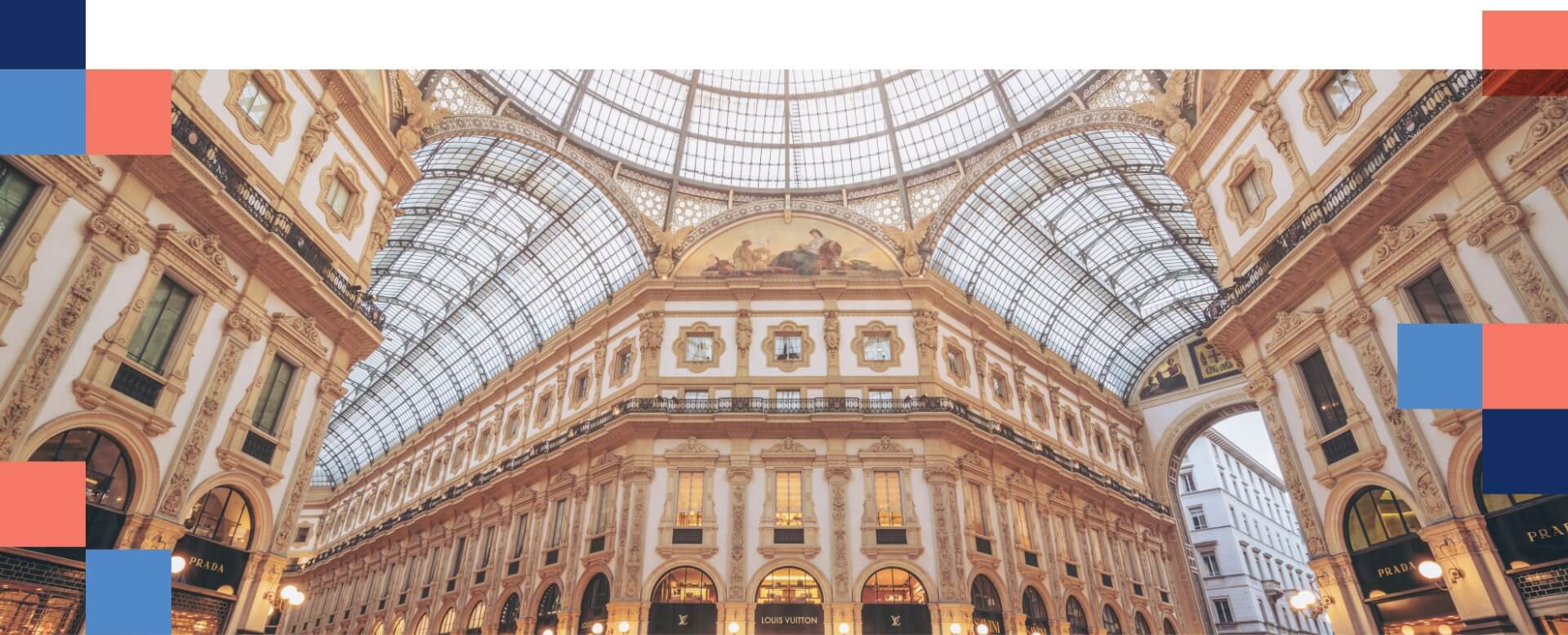 Dentro da Galleria Vittorio Emanuele II em Milão