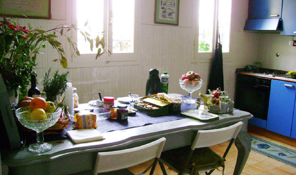Cozinha de acomodação em casa de família em Florença