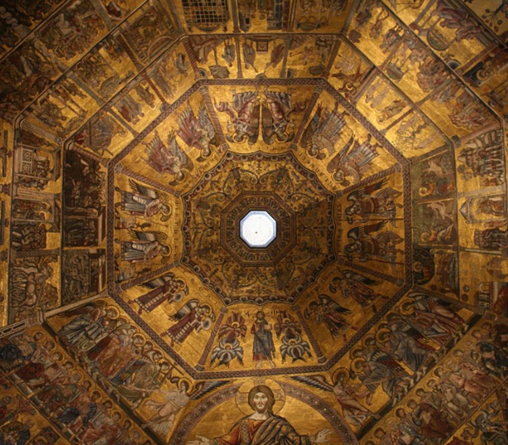 Techo de mosaico del Baptisterio de Florencia