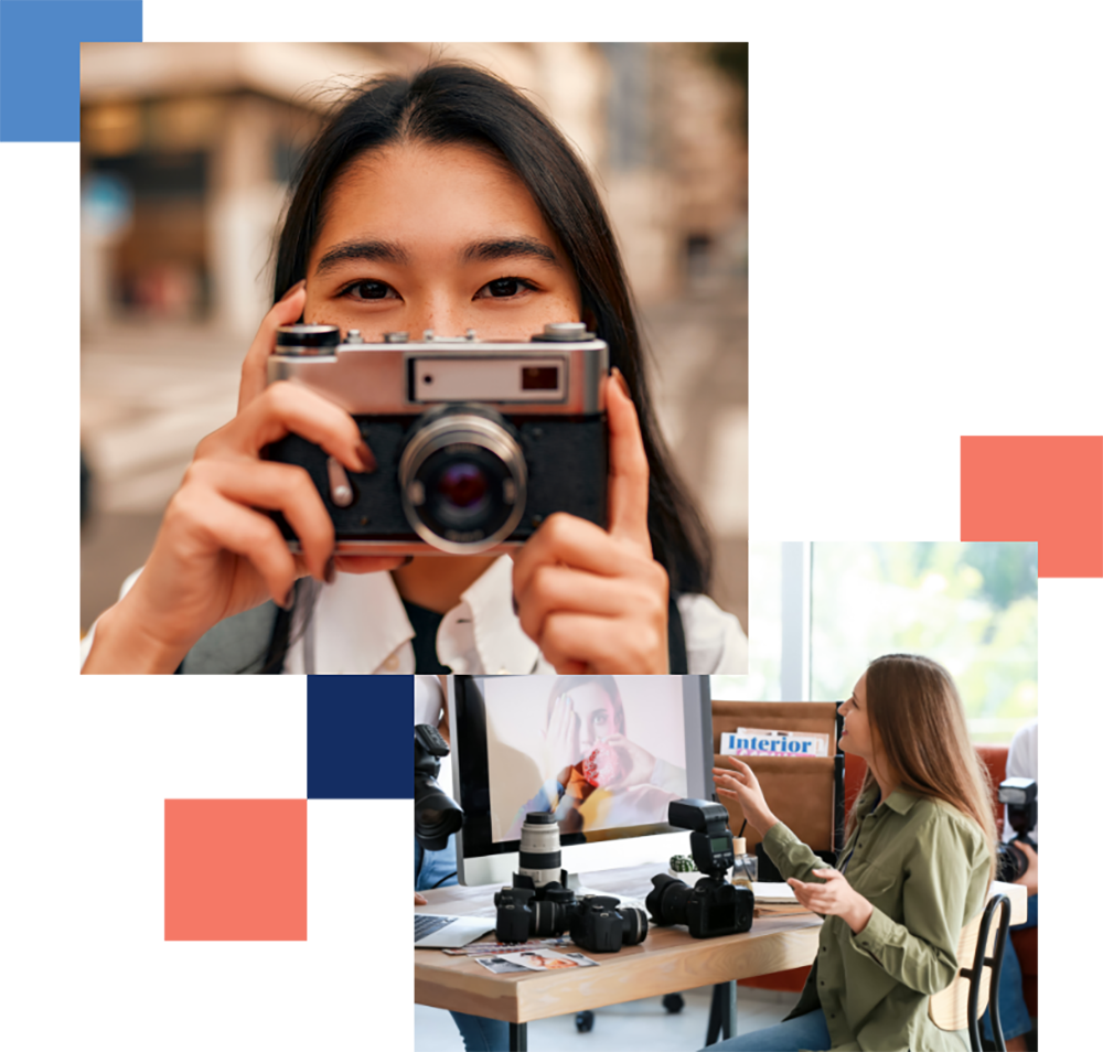 Alumnas en el curso de fotografia