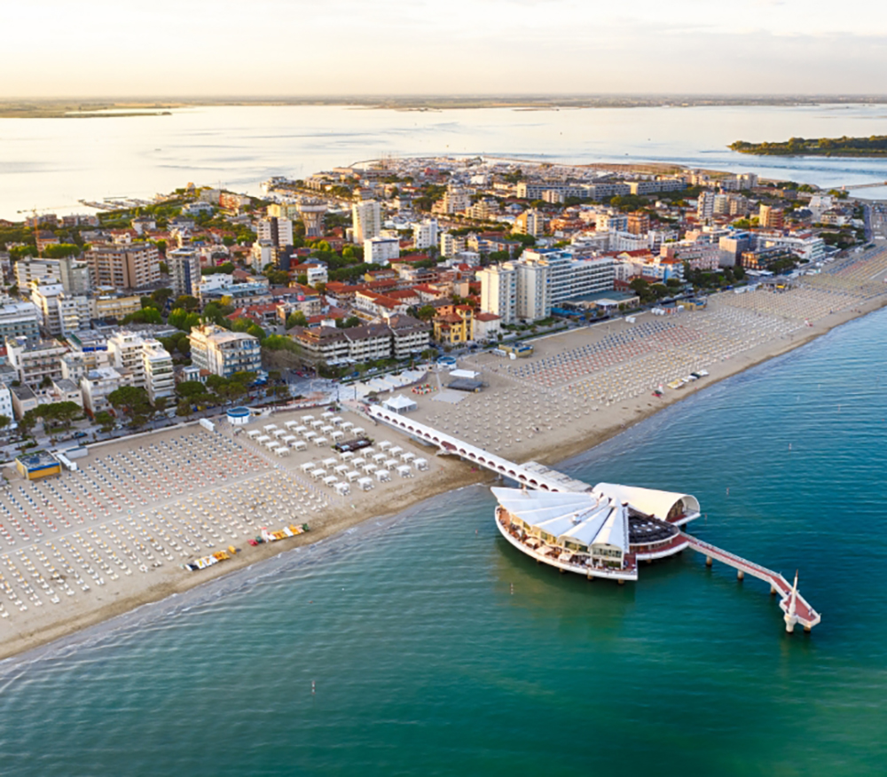 Lignano seafront from above