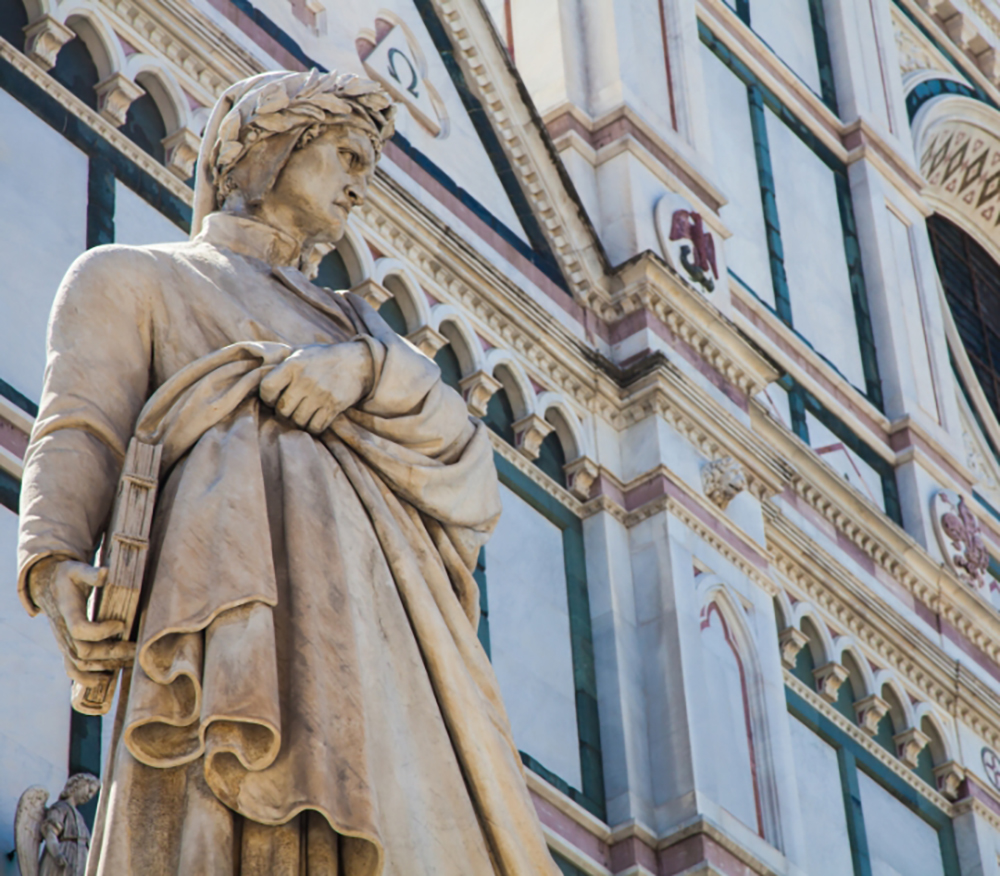 Dante Alighieri-Statue in Florenz