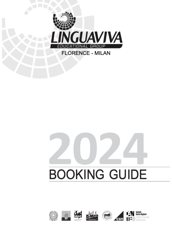 Umschlag für den Buchungsleitfaden der Linguaviva Educational Group 2024